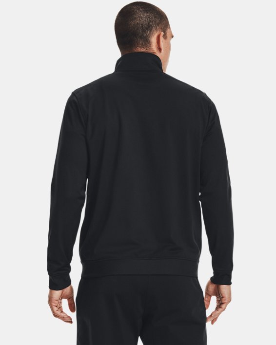 Men's UA Sportstyle Tricot Jacket in Black image number 1